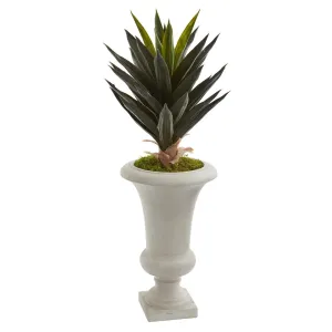 2.5' Agave Artificial Plant in Sand Urn