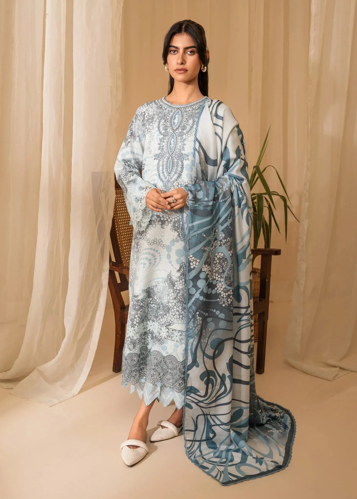 Aabyaan Izabel Linen Prints Fall/Winter – ELINA (AZ-10)