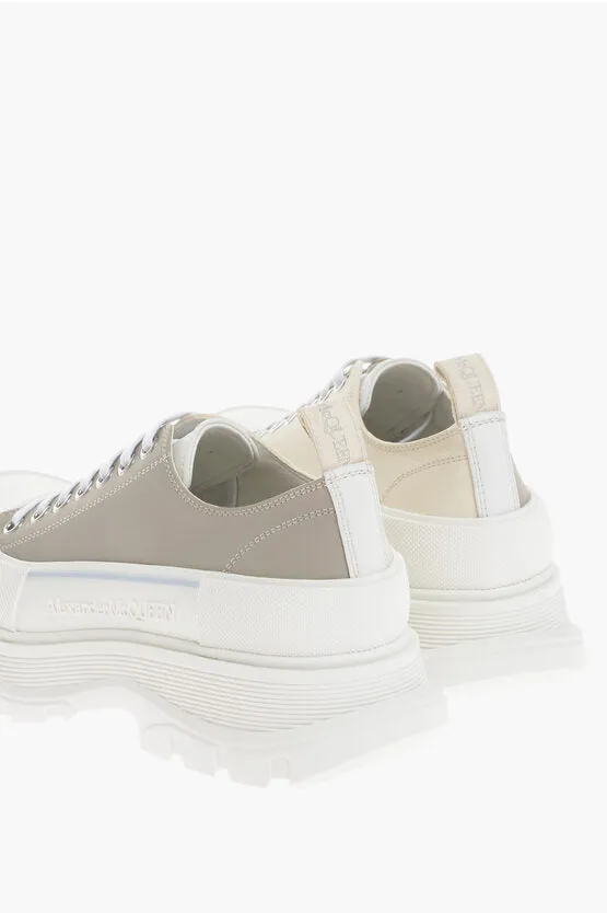 Alexander McQueen Low-top Leather Sneakers With Platform Sole