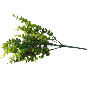 Artificial Plastic Fake Green Eucalyptus Tropical Plants Wedding Home Restaurant Landscape Event Decoration Craft Furnishings