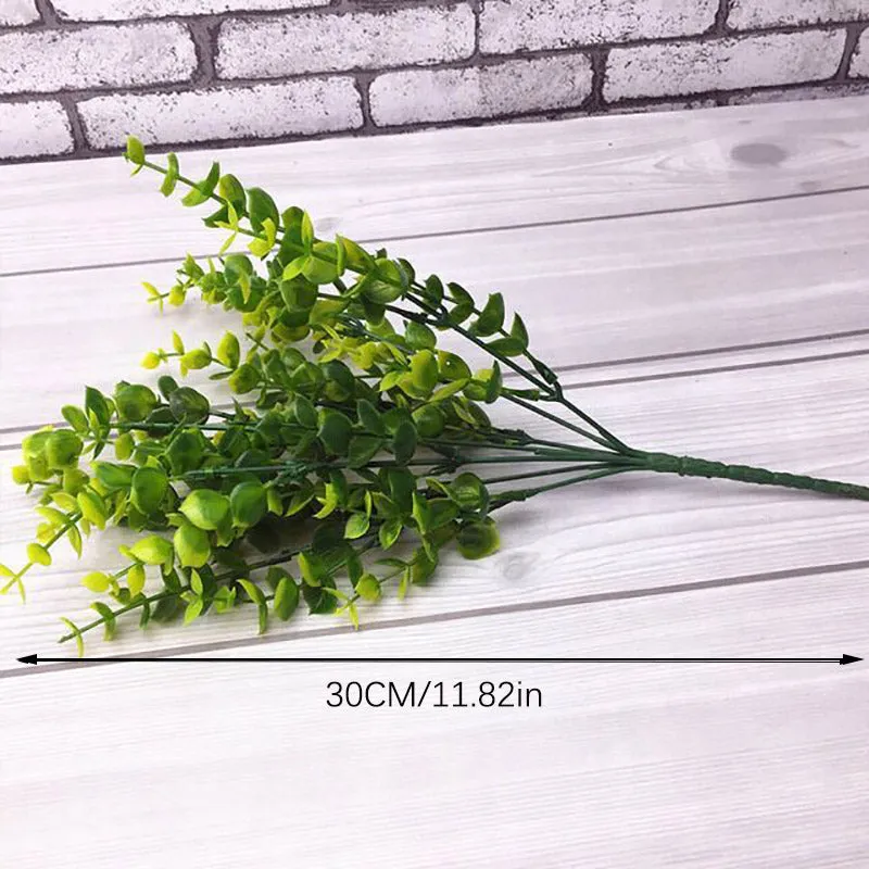 Artificial Plastic Fake Green Eucalyptus Tropical Plants Wedding Home Restaurant Landscape Event Decoration Craft Furnishings