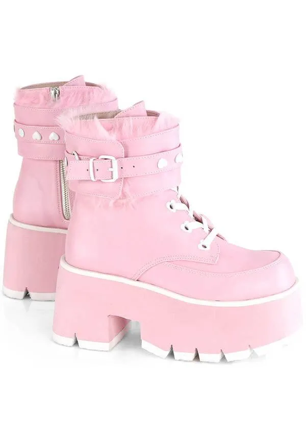 ASHES-57 [Baby Pink] | PLATFORM BOOTS [PREORDER]