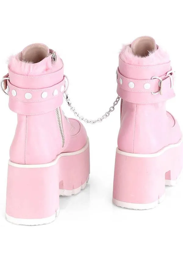 ASHES-57 [Baby Pink] | PLATFORM BOOTS [PREORDER]