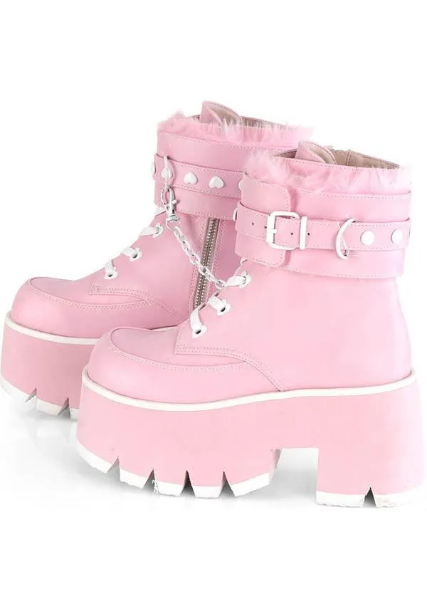 ASHES-57 [Baby Pink] | PLATFORM BOOTS [PREORDER]