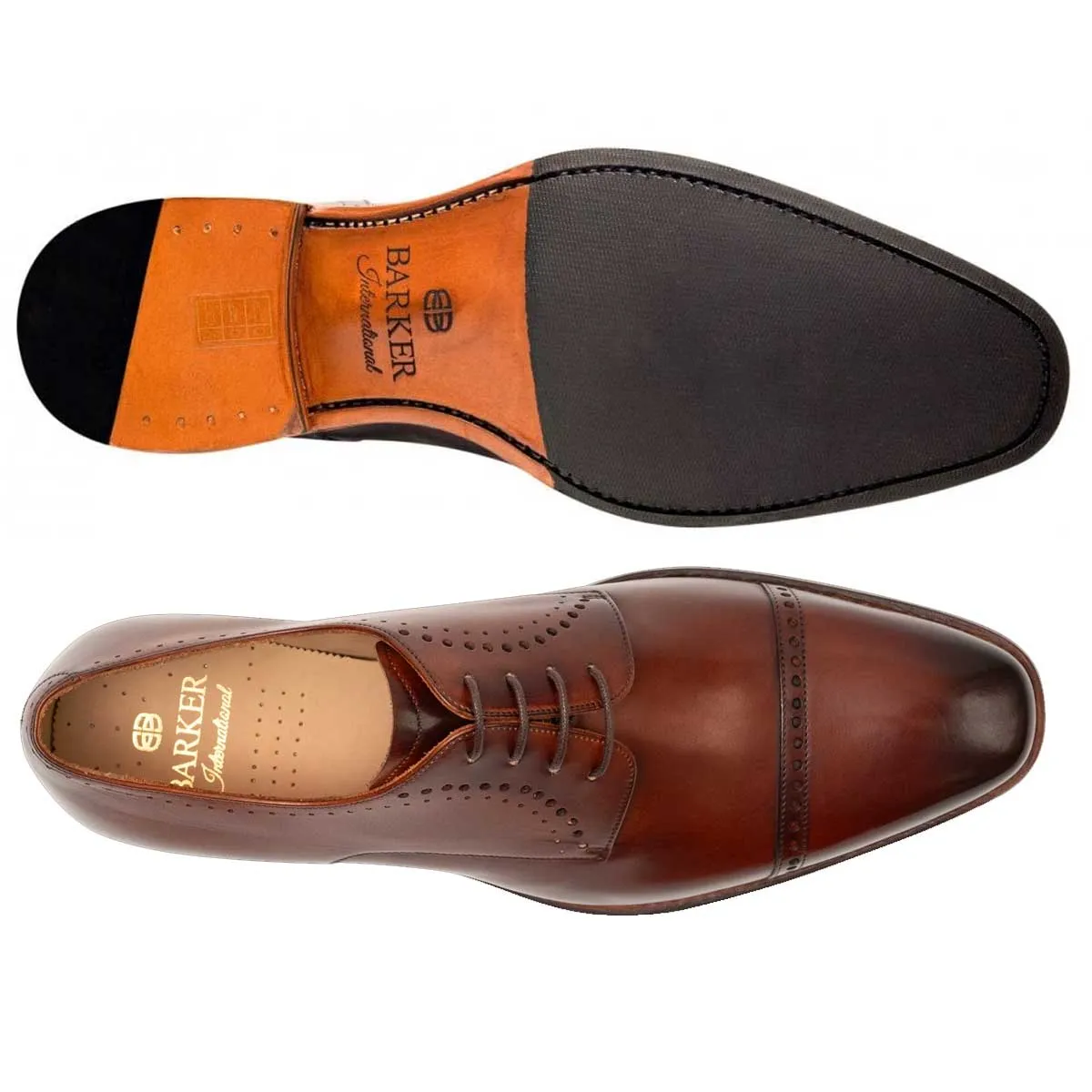 BARKER Noah Shoes - Mens - Brown Hand Patina