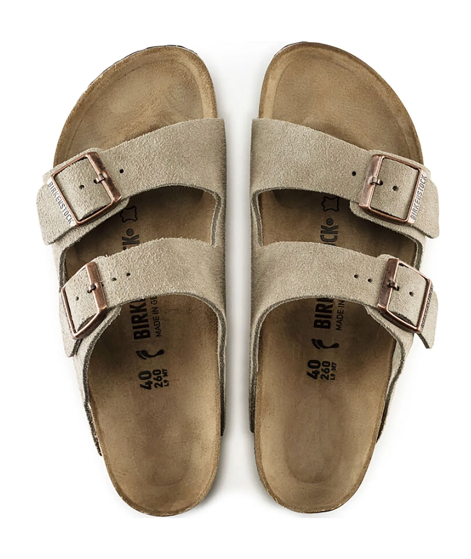 Birkenstock Arizona Suede Taupe - Narrow Fit