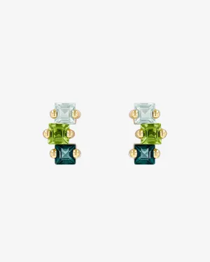 Cierra Green Ombre Midi Studs