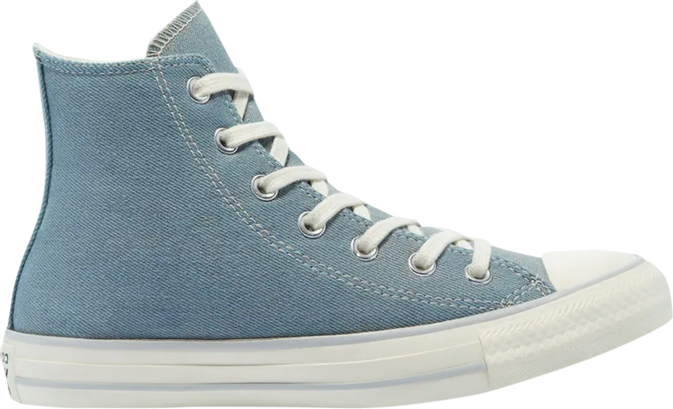 Converse Wmns Chuck Taylor All Star Platform High Digital Powder Sneakers - Washed Denim, Blue