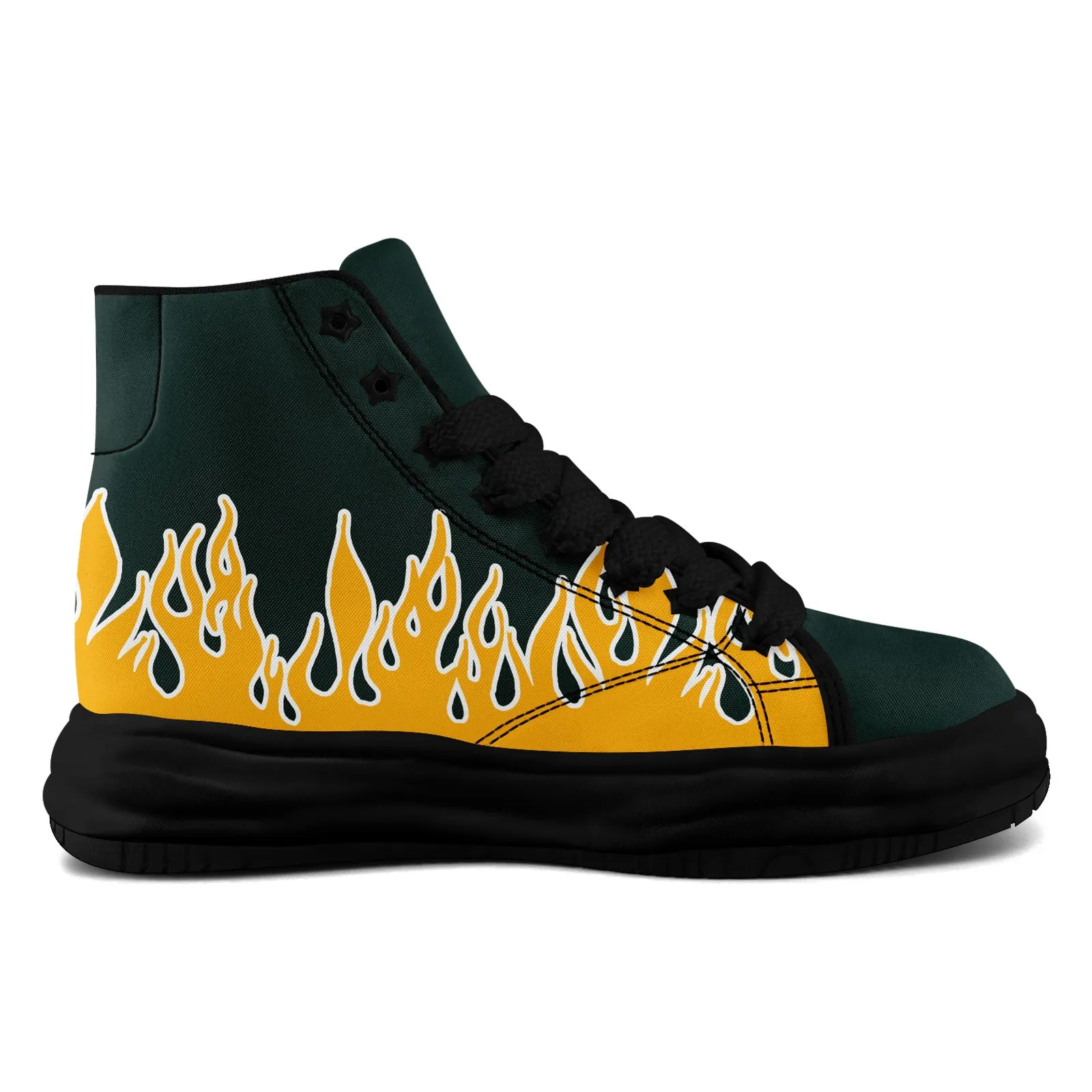 Custom Green Yellow Green Bay Firesoul Shoes Personalized Sneaker FN039-D020272-13