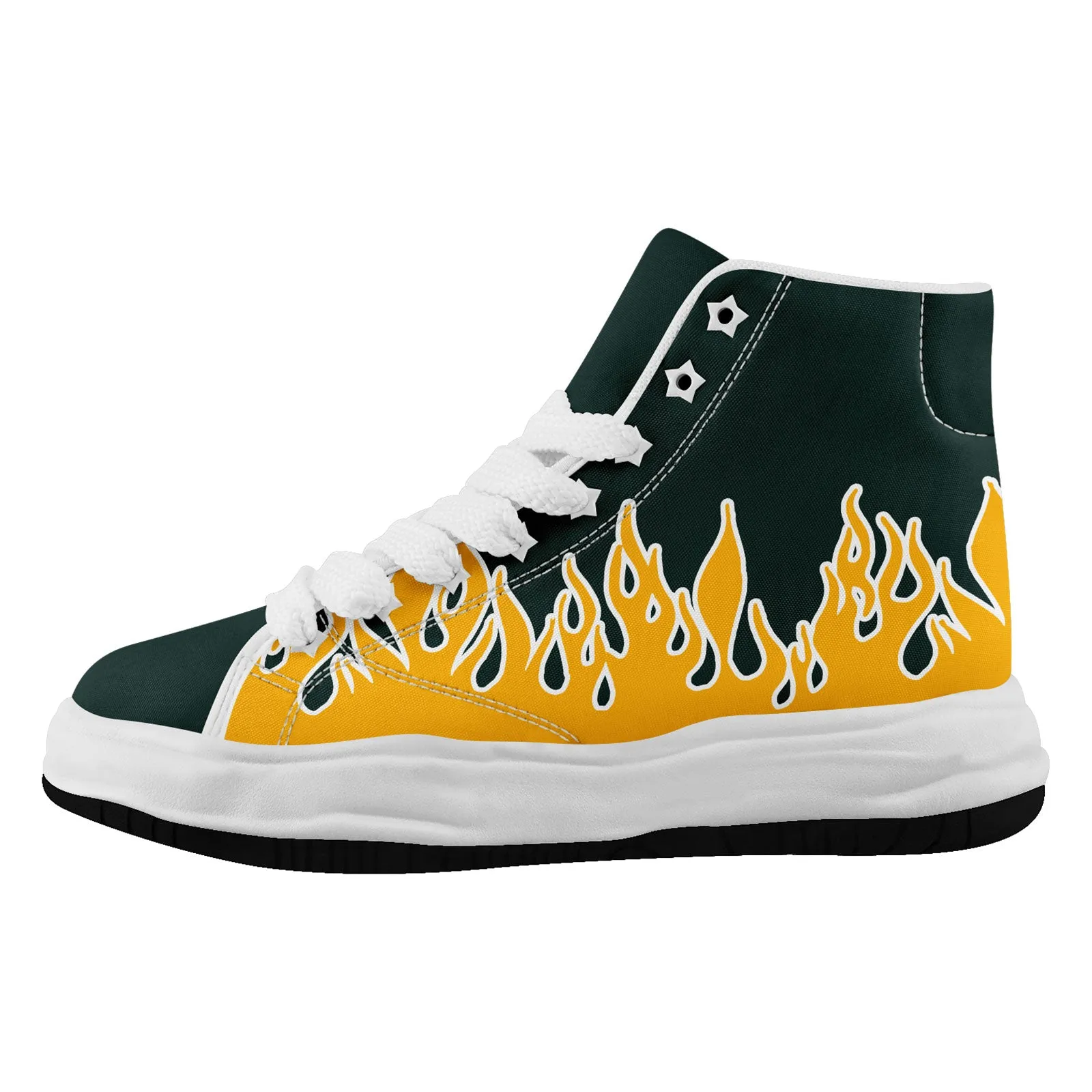 Custom Green Yellow Green Bay Firesoul Shoes Personalized Sneaker FN039-D020272-13