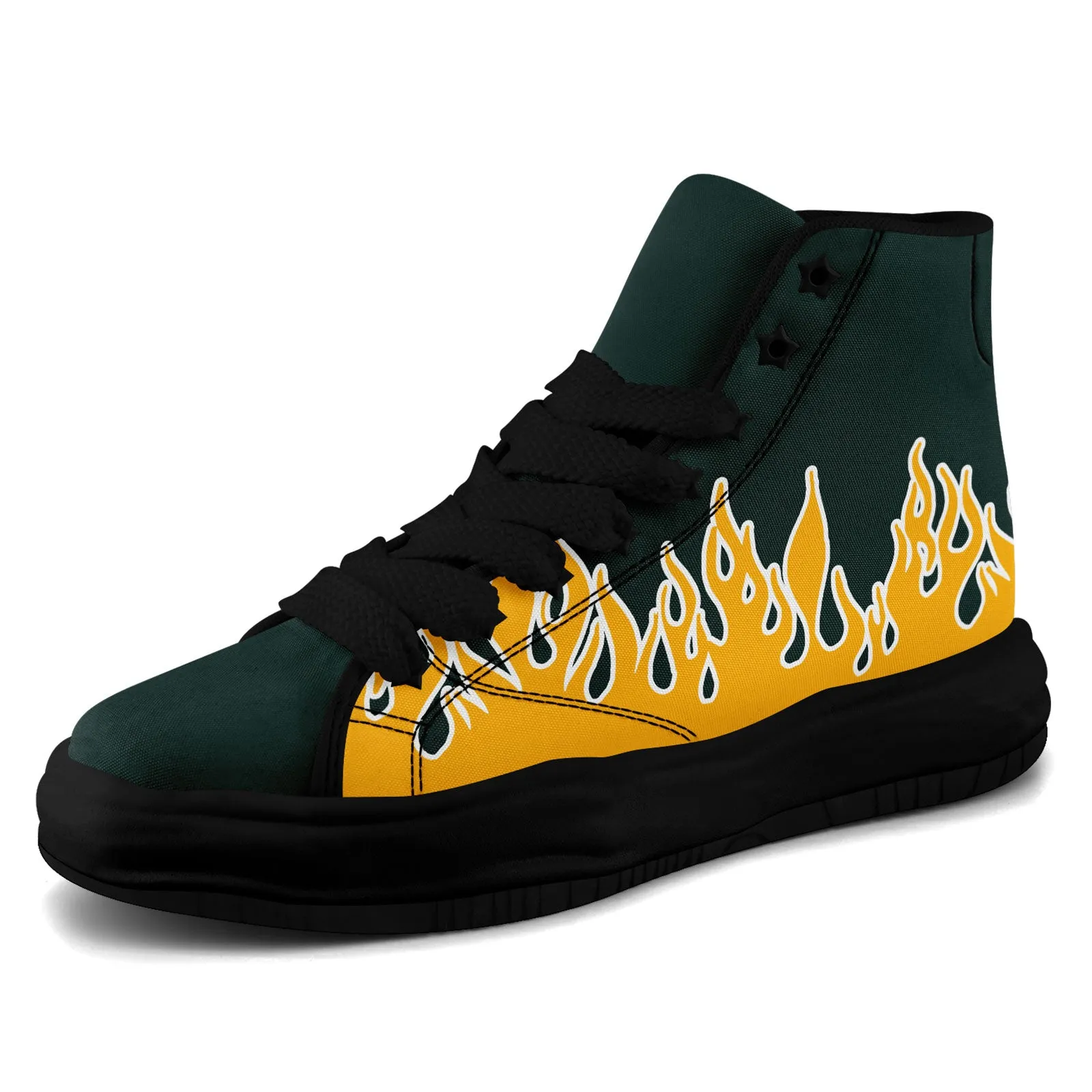 Custom Green Yellow Green Bay Firesoul Shoes Personalized Sneaker FN039-D020272-13