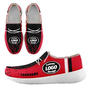 Custom Red Black Kansas City Shoes Personalized Sneaker FN042-D020279-18