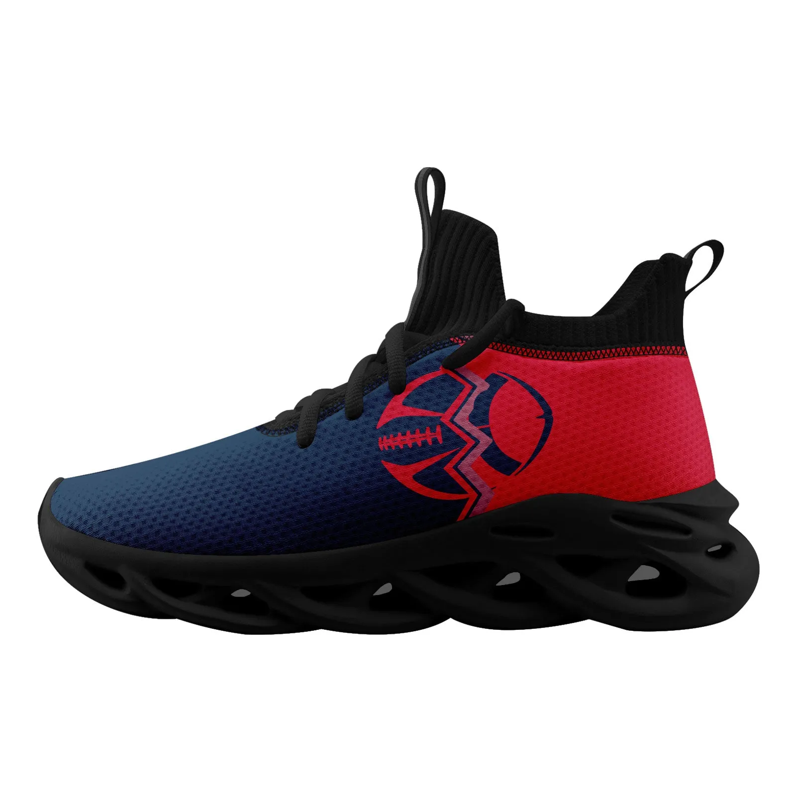 Custom Red Blue Massachusetts MaxSoul Shoes and Hat Combo Offer Personalized Combo ZH-D028017-29