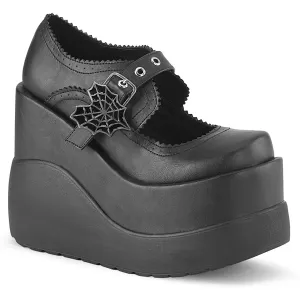 Demonia VOID-38 | Black Vegan Leather Mary Janes