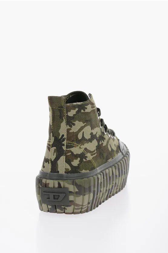 Diesel Platform S-HANAMI Sneakers with Camo Motif