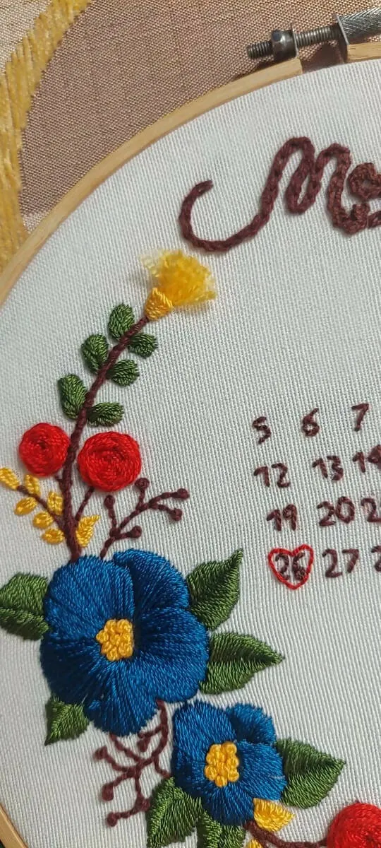 Divine Threads Handmade (Custom Birthday Embroidery Calendar Hoops)