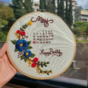 Divine Threads Handmade (Custom Birthday Embroidery Calendar Hoops)