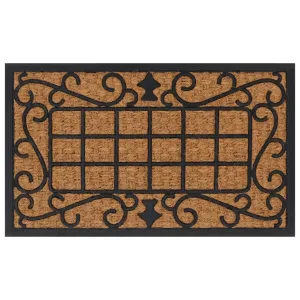 Door Mat Rectangular 45x75 cm Rubber and Coir