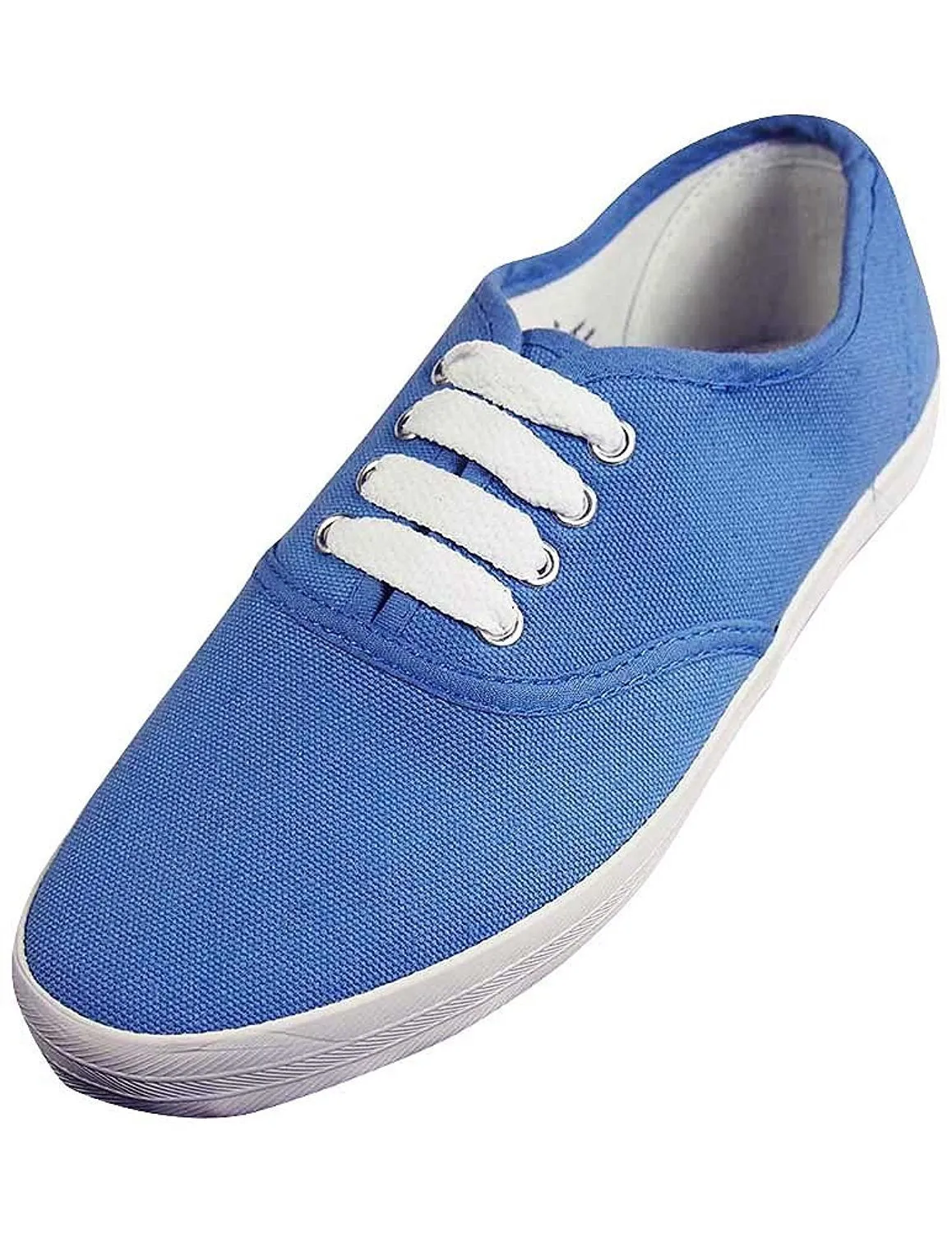 Easy USA - Womens Canvas Lace Up Shoe with Padded Insole