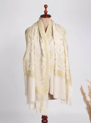 Gi Certified Hand Spun Tilla Embroidered Shawl - WAILUKU