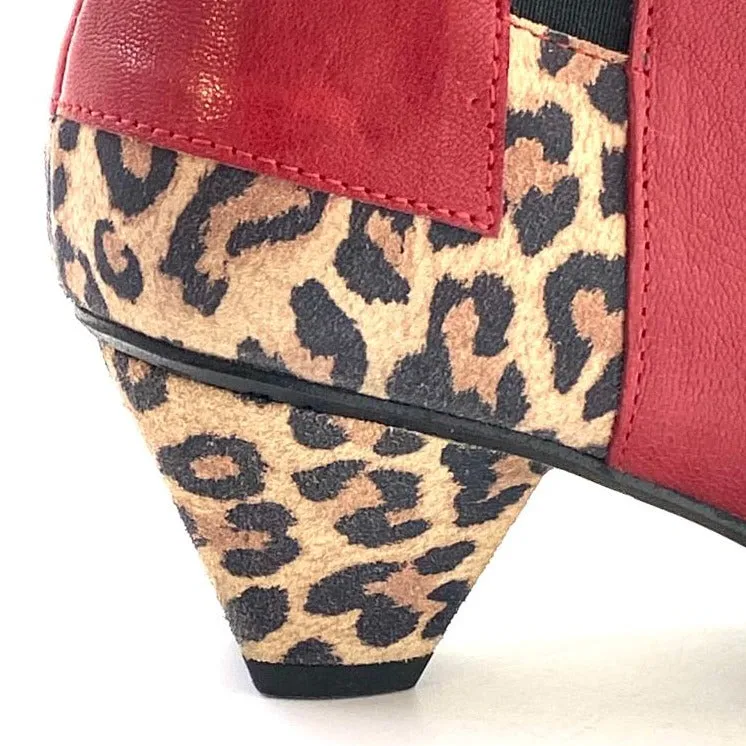 La Rui - Red Leopard- Ankle boot