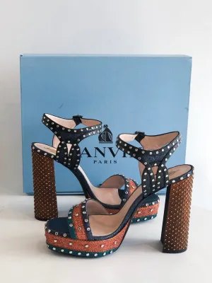 Lanvin Jeweled Platform Heels