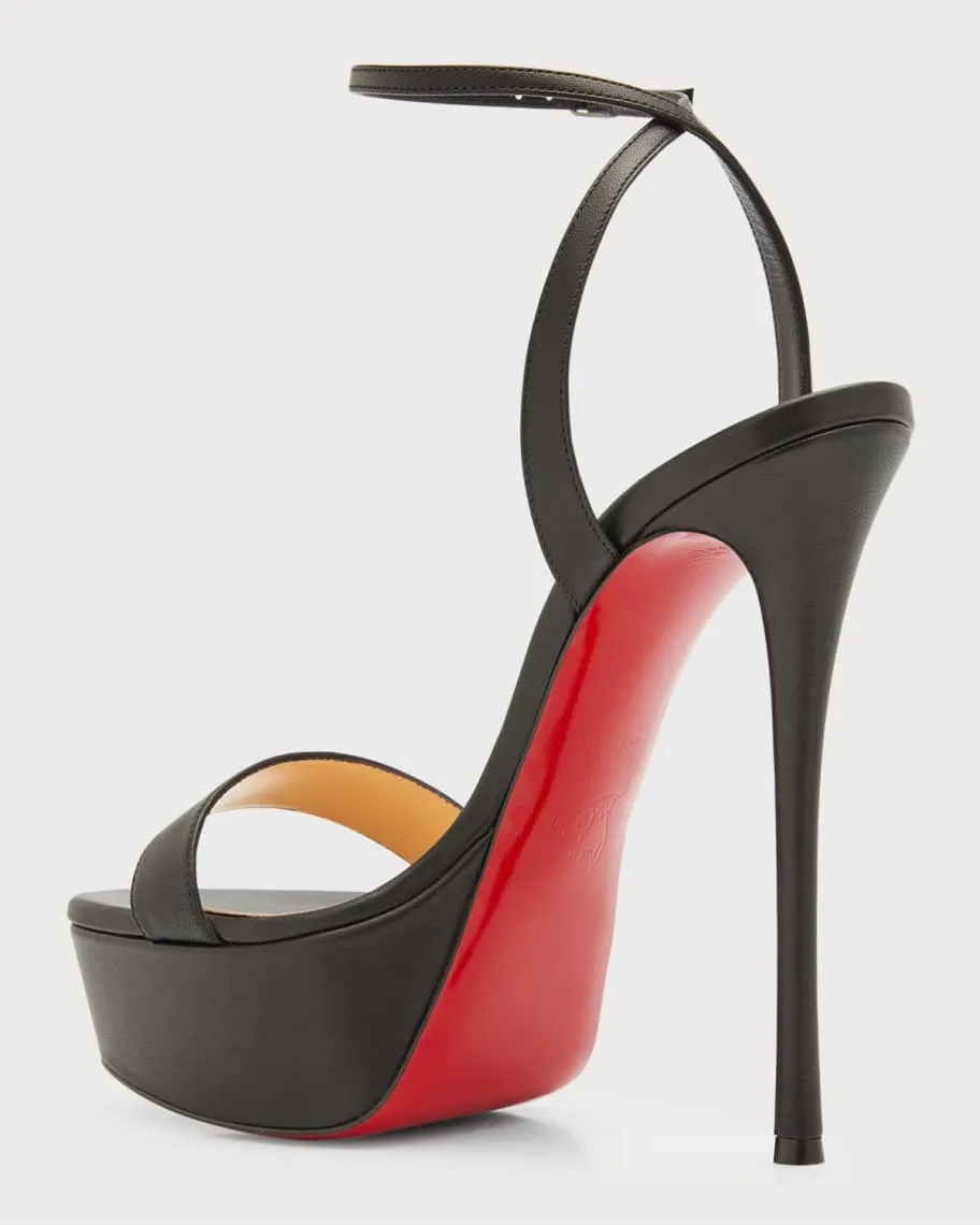 Loubi Queen Christian Louboutin platform sandals with red sole