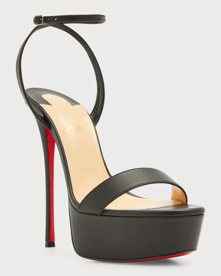 Loubi Queen Christian Louboutin platform sandals with red sole