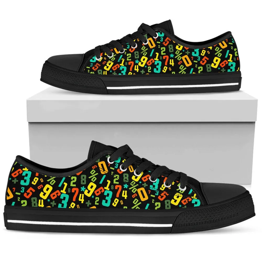 Mathematician Shoes License Plate Shoes For Mens, Teacher Shoes, Low Top Sneakers