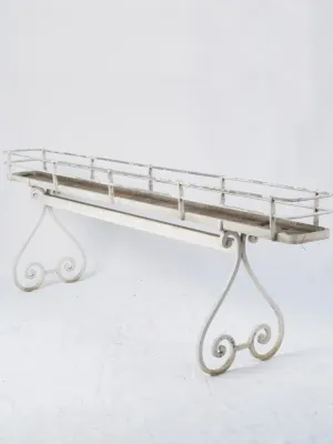 Mid-Century French Iron Planter with Scrollwork Legs 27¼"