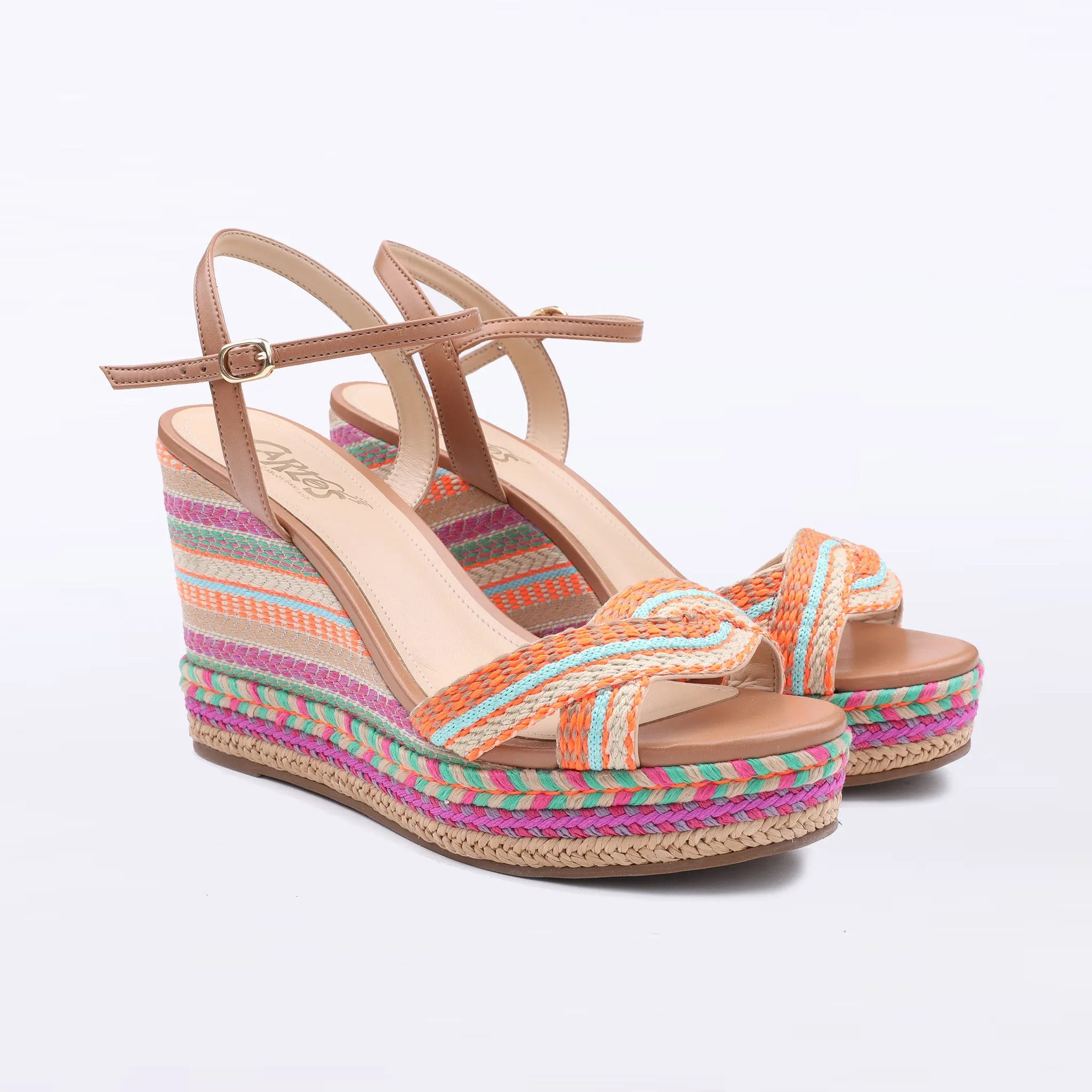 MOVE - Natural Raffia Wedge Sandal