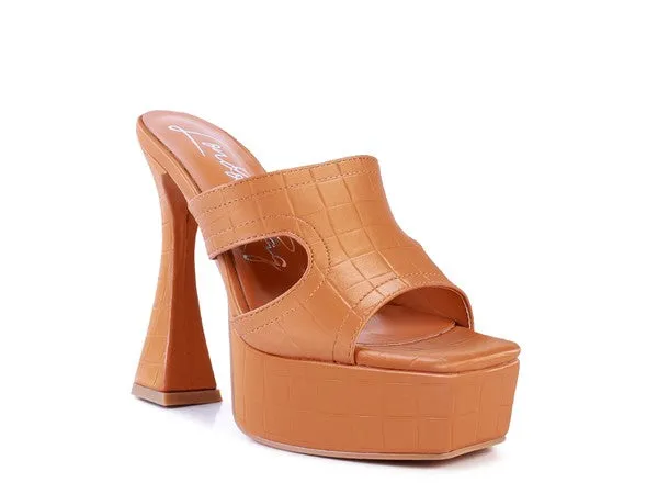 PDA High Heel Platform Croc Sandals