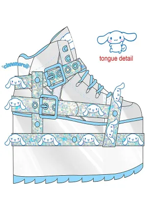 Qozmo Cinnamoroll [Baby Blue] | PLATFORM BOOTS [PREORDER]