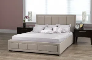 Queen Platform Bed - Beige