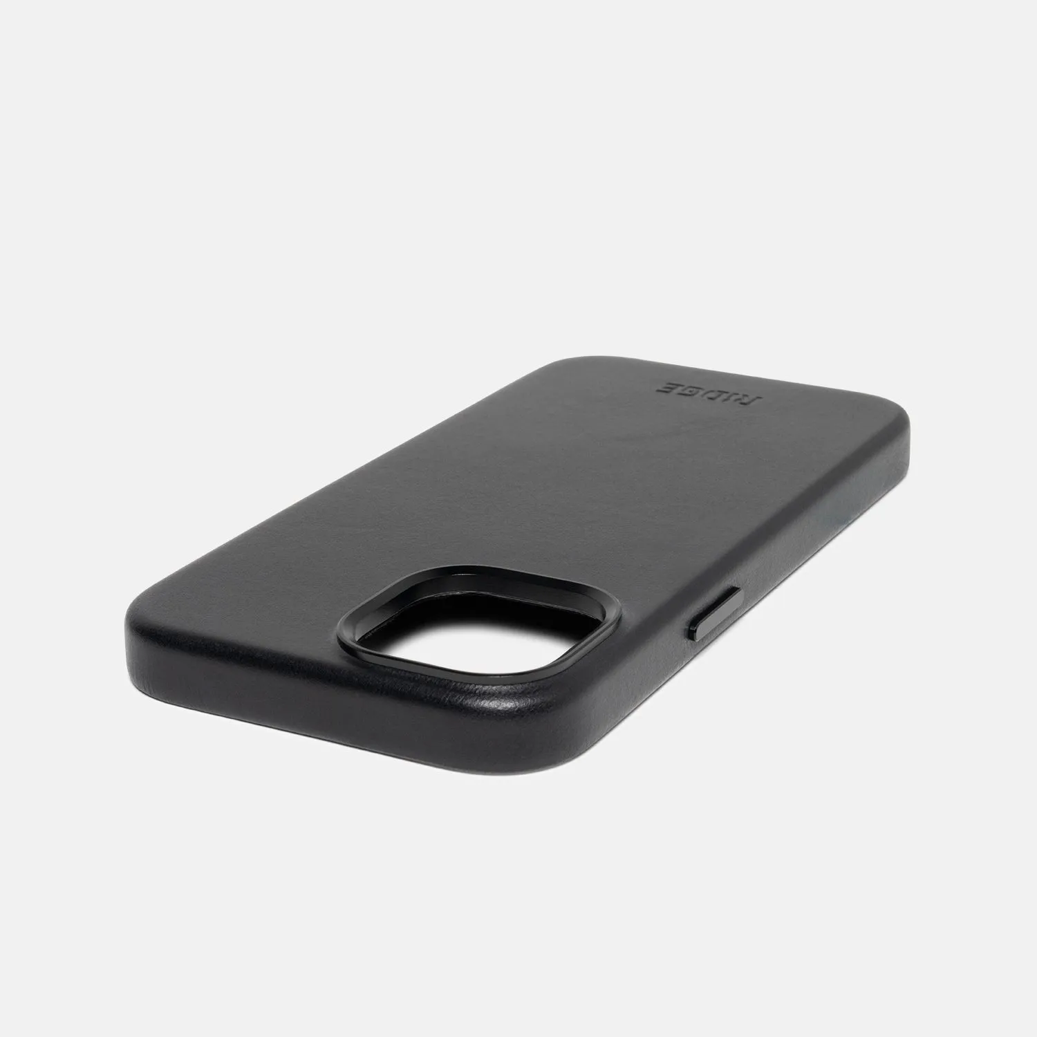 Ridge Phone Case - iPhone 15 - Midnight Black Leather