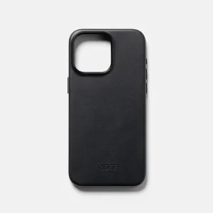 Ridge Phone Case - iPhone 15 Pro Max - Midnight Black Leather