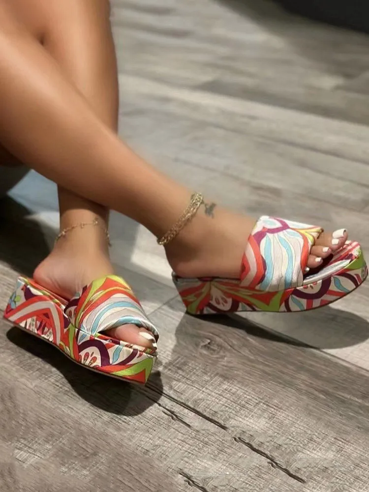 Toleet Printed Platform Sandal