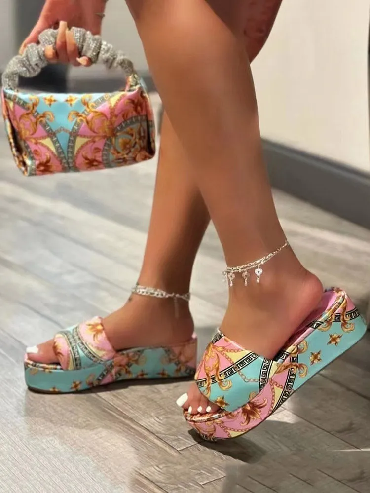 Toleet Printed Platform Sandal