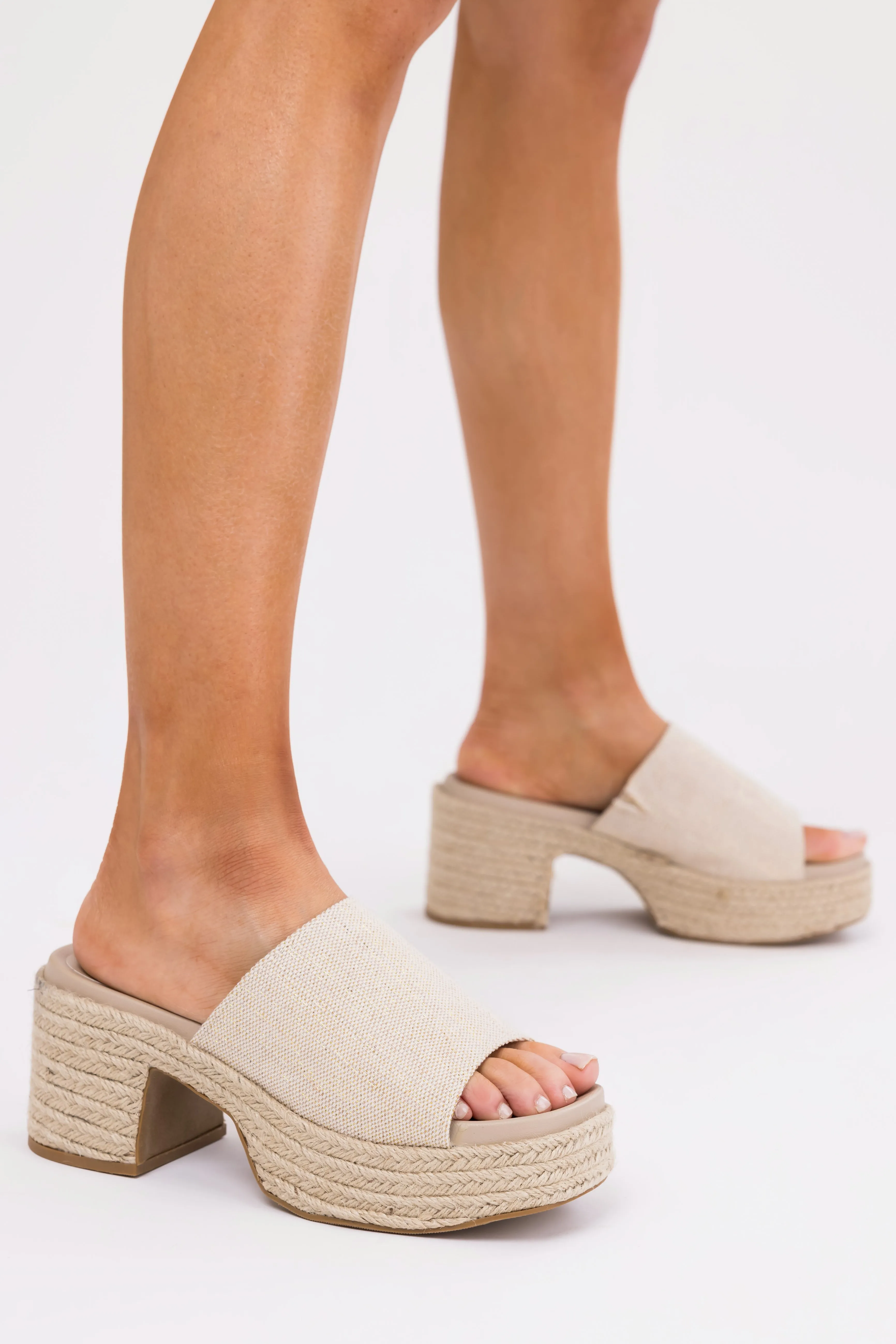 Vanilla Espadrille Platform Heeled Sandals