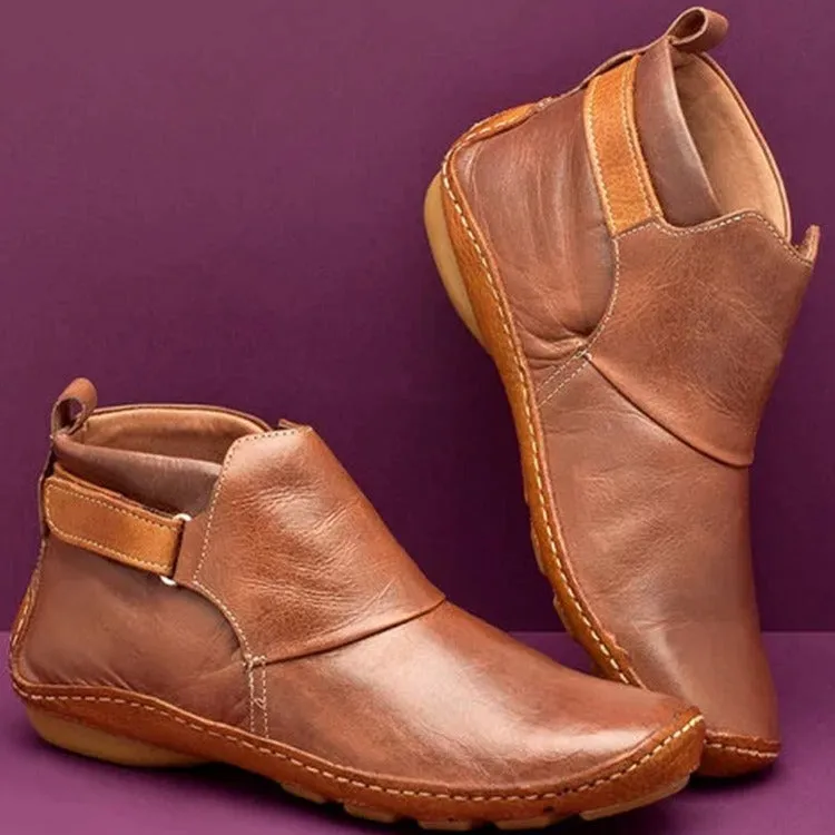 Vegan Leather Ankle Boots - Fern and Oak