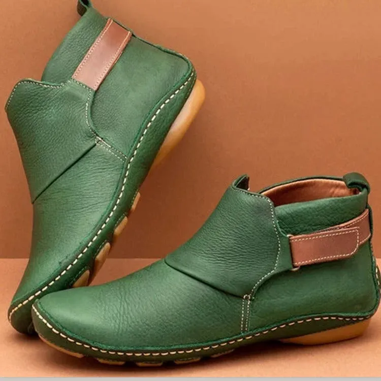 Vegan Leather Ankle Boots - Fern and Oak