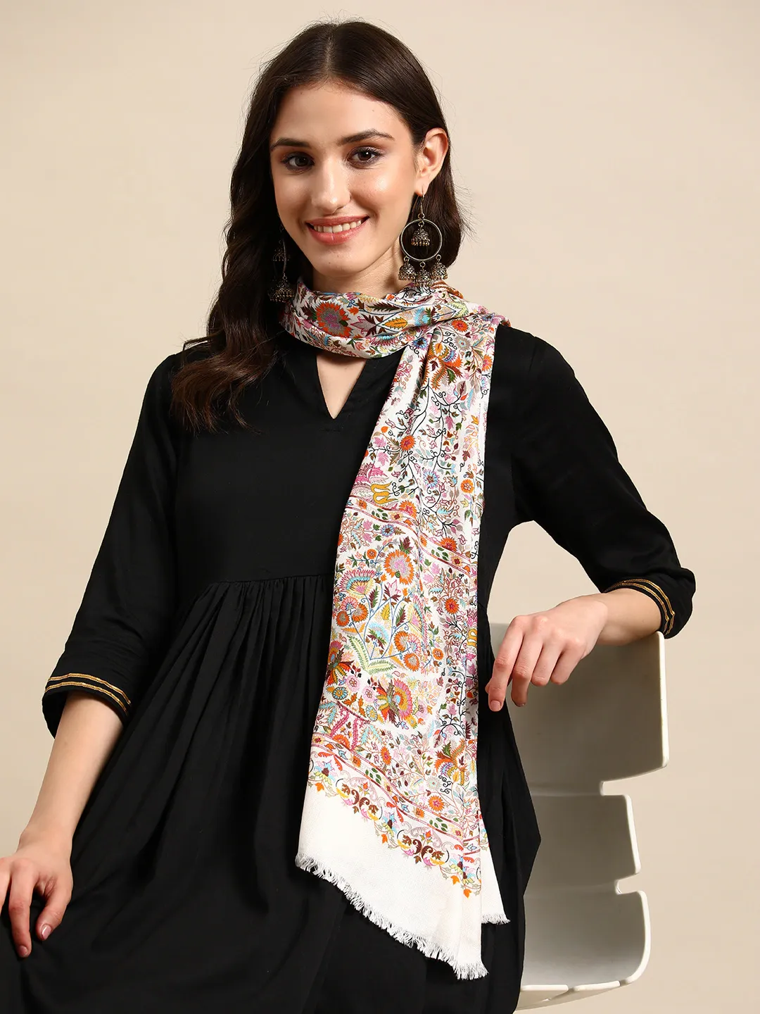 Women Floral Printed Stole